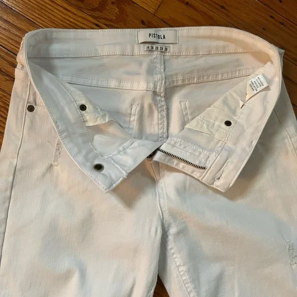Pistola white ripped jeans size 28 - Picture 3 of 7